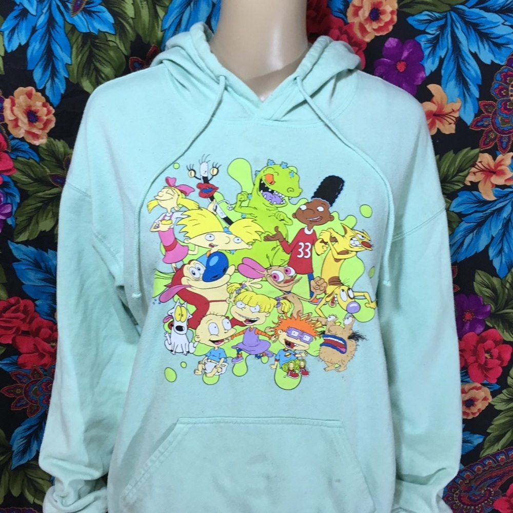 WOMEN’S NICKELODEON SWEATSHIRT HOODIE SWEATER TOON WOMENS SIZE MEDIUM